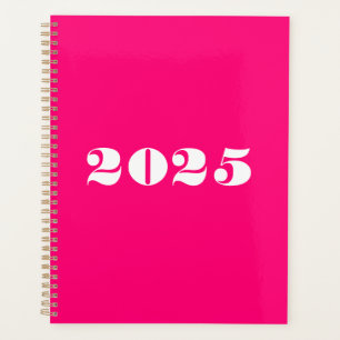 Modern heet roze vet typografie op maat jaar planner