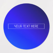 Modern helderblauw en Paarse gradiënt ombre Labels (Design 1)