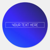 Modern helderblauw en Paarse gradiënt ombre Ronde Sticker (Voorkant)