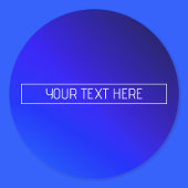 Modern helderblauw en Paarse gradiënt ombre Ronde Sticker