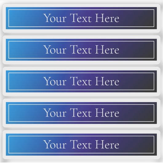 Modern helderblauw en Paarse gradiënt ombre Sticker (Voorkant)