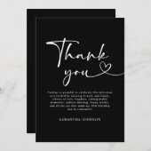 Modern Hello 30th Birthday  Bedankkaart (Voorkant / Achterkant)