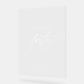 Modern Hello Forty 40th Birthday Party Welcome (Angle)