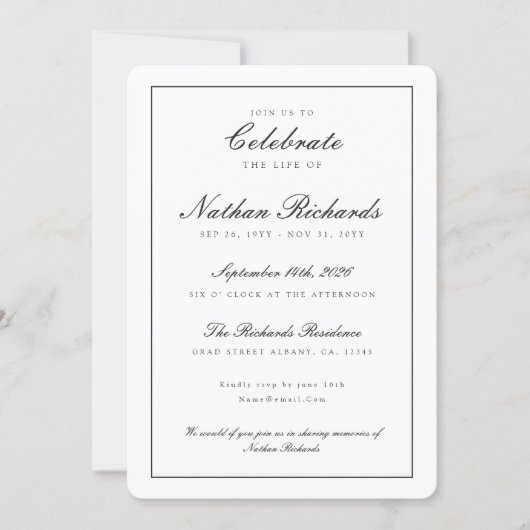 Modern Herdenkingsdienst Funeral Programma (Voorkant)