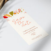 Modern Herfst Bright Floral Eenvoudig Ivoor Bruilo Save The Date