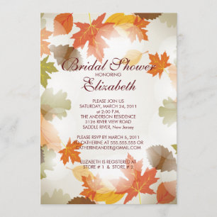 Modern herfst laat de Bridal Shower Uitnodiging