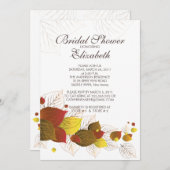 Modern herfst laat de Bridal Shower Uitnodiging (Voorkant / Achterkant)