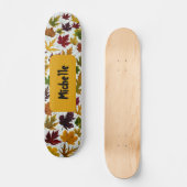 Modern Herfst Laat Gepersonaliseerde Naam Skateboard (Voorkant)