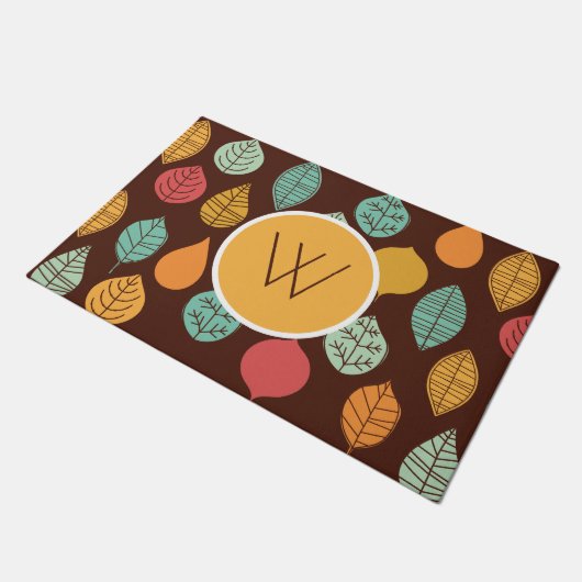 Modern Herfst Leaf Pattern Deurmat (Schuin)
