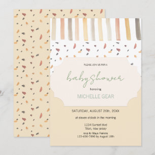 Modern herfst pastel kleuren patroon kaart
