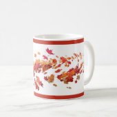 Modern herfstoliage koffiemok (Voorkant rechts)