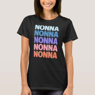 Modern Herhaalde Tekst Nonna Grootmoeder T-shirt