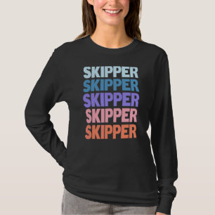 Modern Herhaalde Tekst Skipper Opa Opa T-shirt