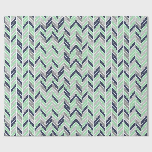 Modern Herringbone Chevron Geometric Pattern Cadeaupapier (Vlak)