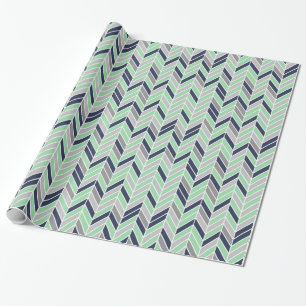 Modern Herringbone Chevron Geometric Pattern Cadeaupapier