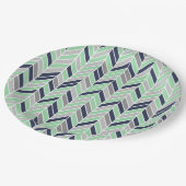 Modern Herringbone Chevron Geometric Pattern Papieren Bordje (Gekanteld)