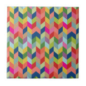 Modern Herringbone Pattern Tegeltje (Voorkant)