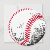 Modern het is een baby-honkbal babyschoeisel kaart (Achterkant)