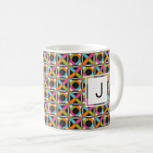 Modern Hexagon Quilt Pattern Coffee Mok (Voorkant rechts)