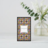 Modern Hexagon Quilt Pattern Visitekaartje (Staand voorkant)