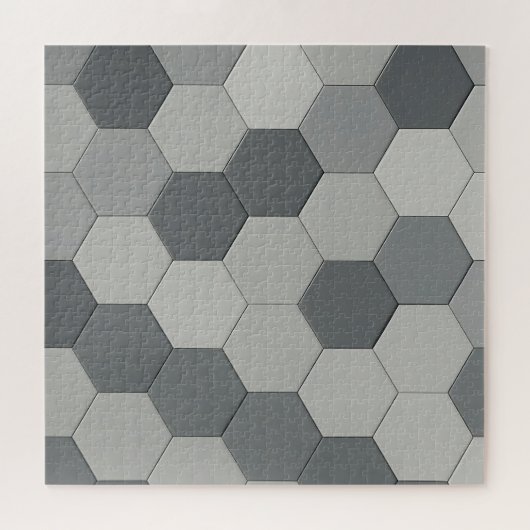 Modern Hexagon Tile Geometric Pattern Legpuzzel (Horizontaal)