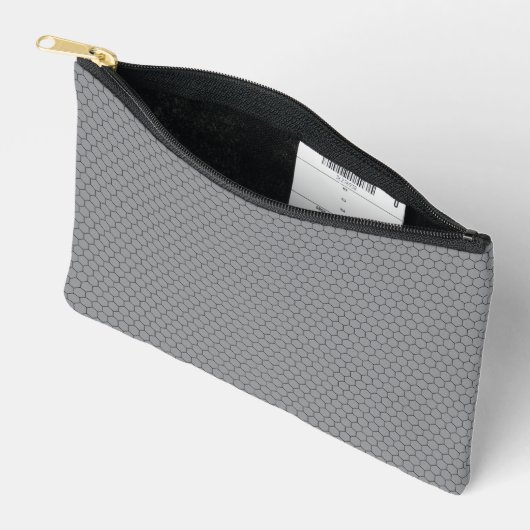 Modern Hexagonal Grid Geometric Pattern Etui (Open)