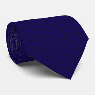 Modern Hexagonal Grid Geometric Pattern Stropdas