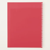 Modern Hibiscus Red Feminine Minimalist Script Planner (Achterkant)