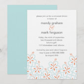 Modern Hibiscus repesal Dinner Invitation Kaart (Voorkant / Achterkant)