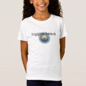 Modern Higgins Beach Sand Dollar Coastal Blue T-shirt (Voorkant)