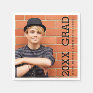 Modern High School Graduation Party Paper Napkins Servetten