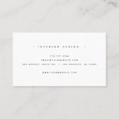Modern Highlight | Script Navy Ivory Luxury Visitekaartje (Achterkant)