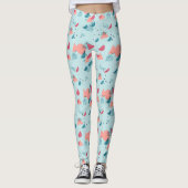 Modern Hip Abstract Geometric 50s Art Pattern Leggings (Voorkant)