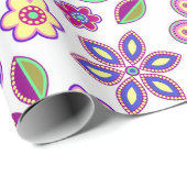 Modern Hippie Floral Pattern | Botanisch Cadeaupapier (Rol Hoek)