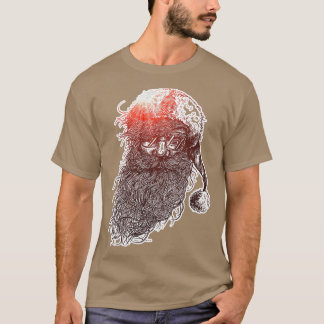 Modern Hipster Santa Claus Sunbril 2 T-shirt