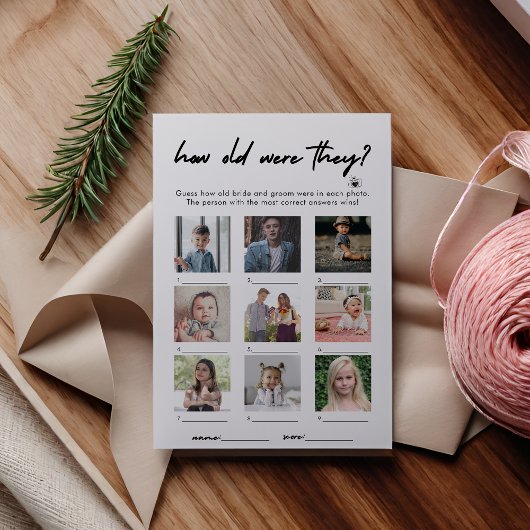 Modern hoe oud waren ze fotospel Kaart