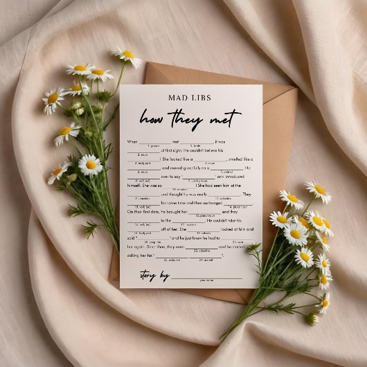 Modern hoe ze ontmoetten Bridal Libs spel Kaart