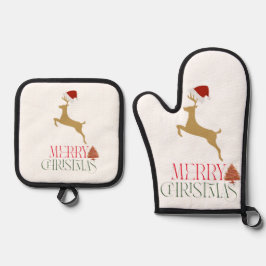 Modern Holiday Christmas  Ovenwant & Pannenlap Set