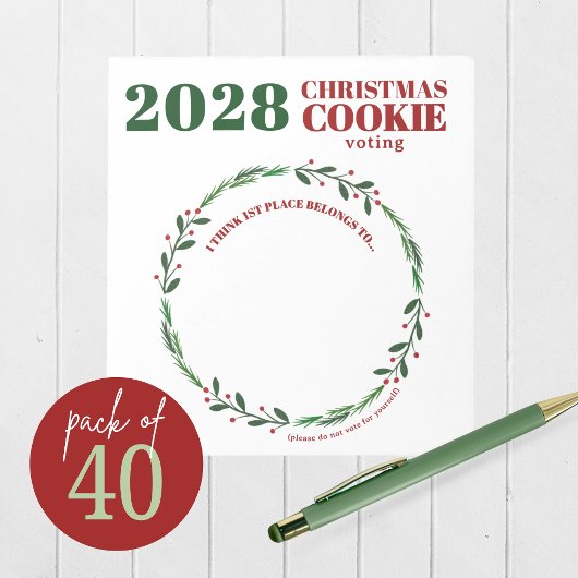 Modern Holiday Contest Stemmen Notitieblok Pack va