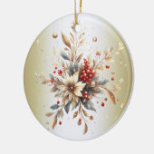 Modern Holiday Flowers Ornament (Links)