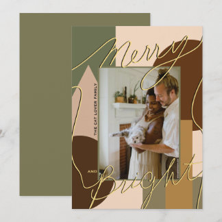 Modern Holiday Merry Bright Earth-tones Foto Geo