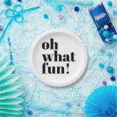 Modern Holiday Minimalist Fun Typography Papieren Bordje (Feest)