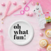 Modern Holiday Minimalist Fun Typography Papieren Bordje (Feest)
