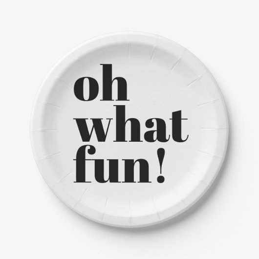 Modern Holiday Minimalist Fun Typography Papieren Bordje (Voorkant)