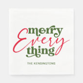 Modern Holiday Minimalist Merry Alles Servet (Voorkant)