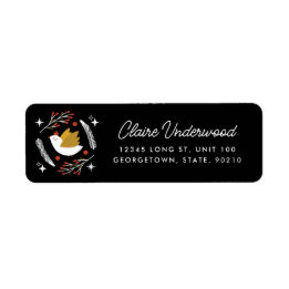 Modern Holiday Peace Dove Retouradres Etiket