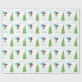 Modern Holiday Personalized Cadeaupapier (Vlak)