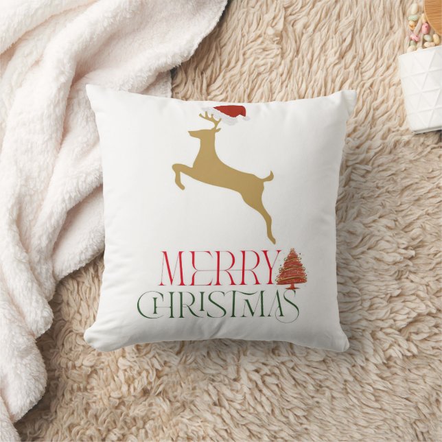 Modern Holiday Throw Pillow Christmas  Kussen (Deken)