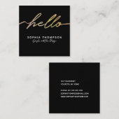 Modern holografisch Hallo script - Visitekaartje (Voorkant / Achterkant)