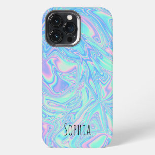 Modern Holografisch Iriserend Gepersonaliseerd iPhone 13 Pro Max Hoesje